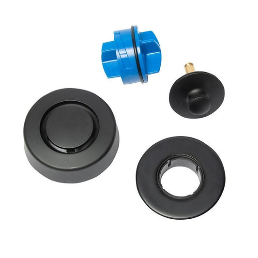 Bath Drain Trim Kit, Lift & Turn, Matte Black