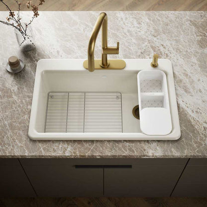 Riverby 33" Single Basin Top-Mount Enameled Cast-Iron Kitchen Sink
