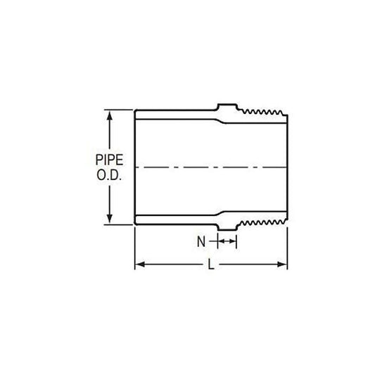 Male Adapter, 1 in, Spigot x MNPT, SCH 40/STD, PVC