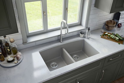Grey Quartz Double Bowl 50/50-3219