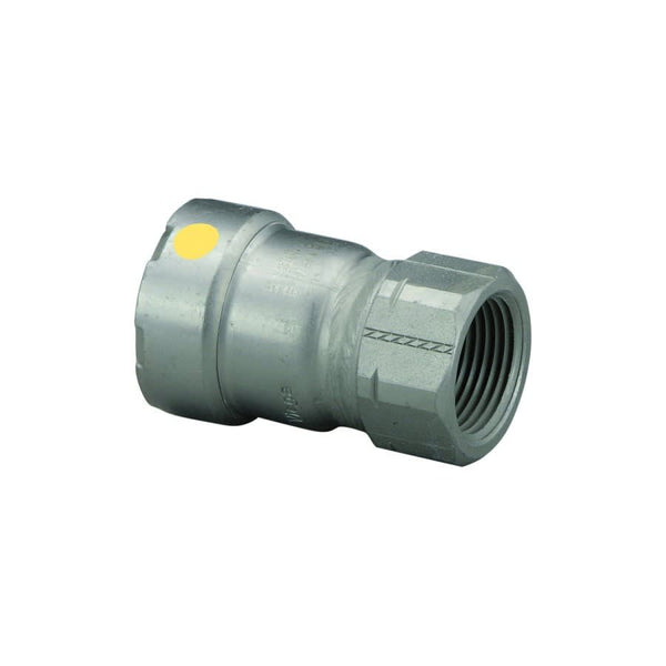 Gas Female Adapter, 3/4 x 1/2 in, Press x FNPT, Carbon Steel