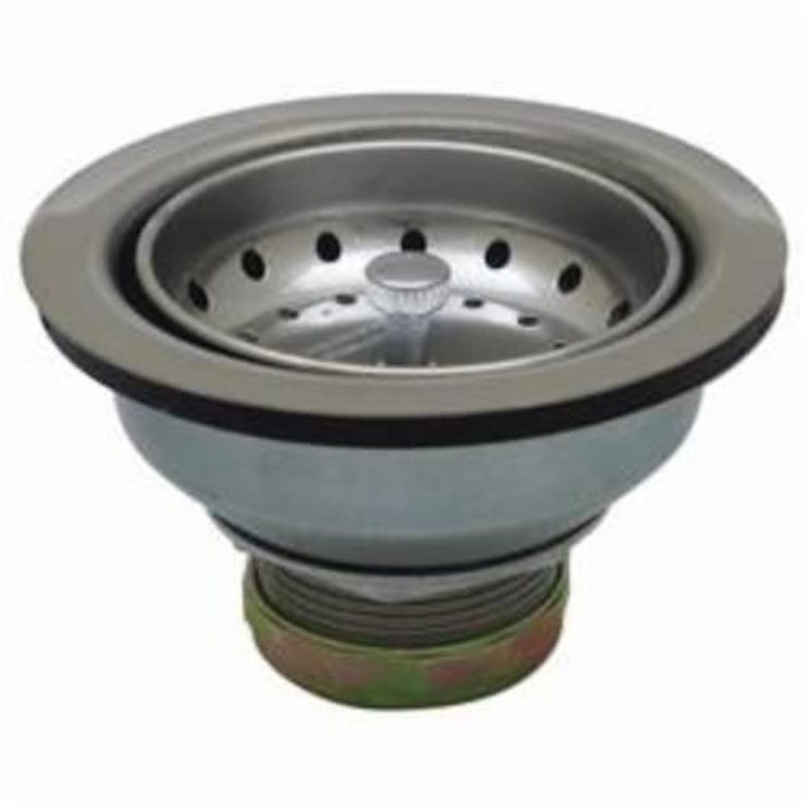 Deep Cup Basket Strainer, Stainless Steel, Polished Chrome