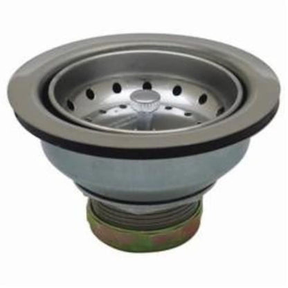 Deep Cup Basket Strainer, Stainless Steel, Polished Chrome