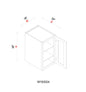 Wall Refrigerator Cabinet - 18"W x 30"H x 24"D