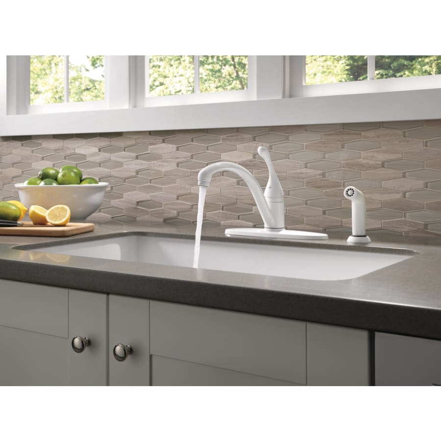 Collins Kitchen Faucet with Side Spray and Optional Base Plate - Includes Lifetime Warranty