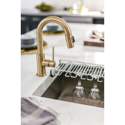 Trinsic 1.8 GPM Single Hole Pull-Down Bar/Prep Faucet with Magnetic Docking Spray Head