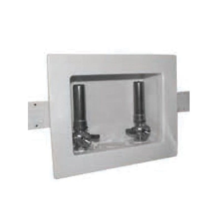 Switch Hitter® Assembled Washing Machine Outlet Box With Hammer Arrester and MNPT Valves, Plastic, White