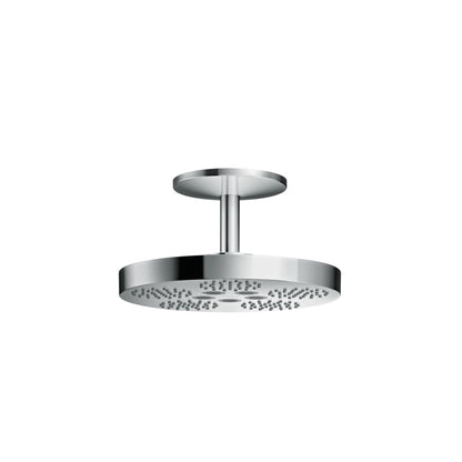 Axor One 2.5 GPM Multi Function Shower Head with Ceiling Mount Shower Arm Less Rough In - Engineered in Germany, Limited Lifetime Warranty