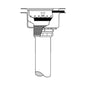 Basket Strainer, Forged Stainless Steel, Polished Chrome