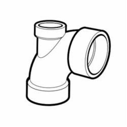 DWV Lowheel 90 deg Elbow, 3 x 2 in, Hub, ABS