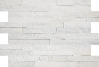 Stacked Stone Sanya White Rectangle, Natural Cleft 6X24