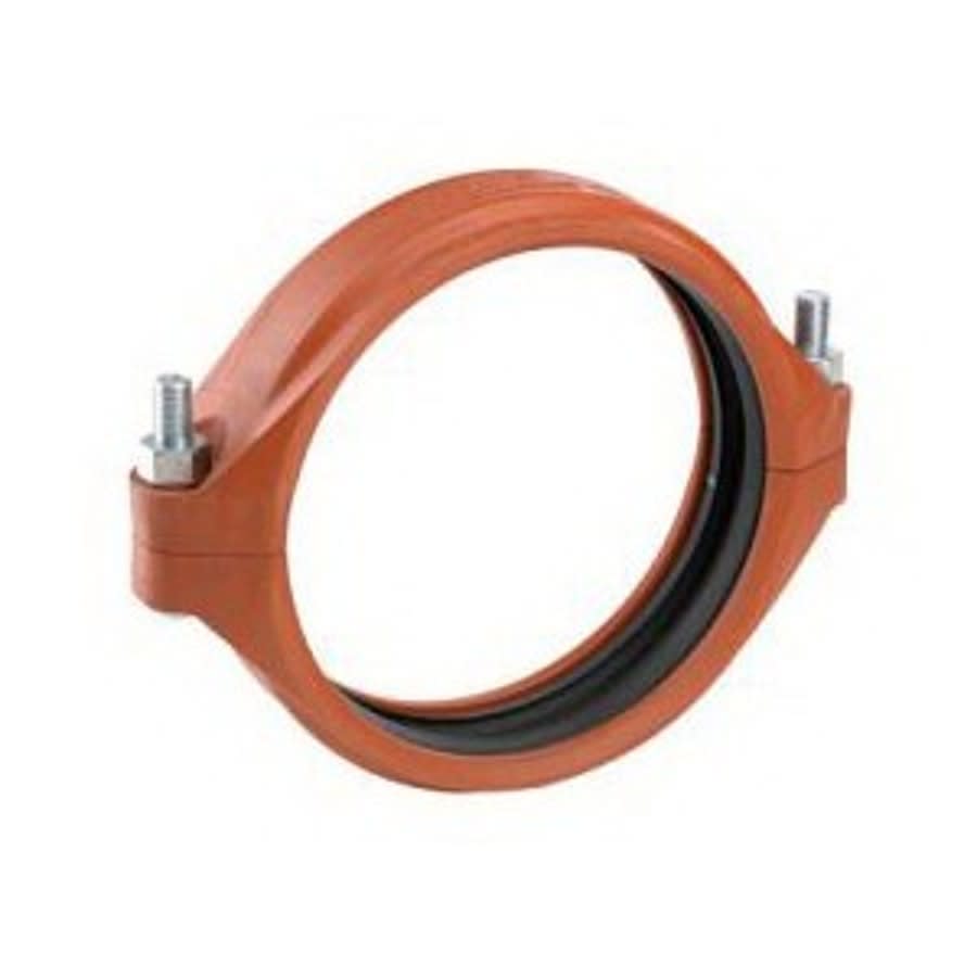 Rigid Coupling, 14 in, Groove, Ductile Iron, Enamel Painted