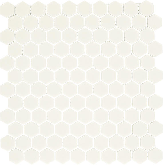 Uptown Glass Alabaster Hexagon 1X1 Mixed