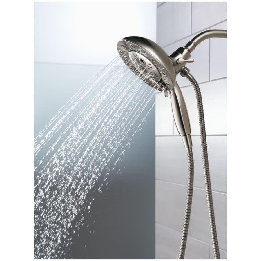 Universal Showering Round 1.75 GPM Multi Function 2-in1 In2ition Shower Head and Hand Shower with Touch Clean, H2Okinetic and MagnaTite Technology