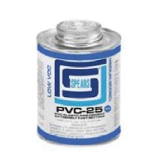 PVC-25 Medium Body Cement, 1 pt, Aqua Blue, For PVC