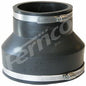 Transition Coupling, 8 x 4 in, Cast Iron/Plastic x Cast Iron/Plastic, Flexible PVC
