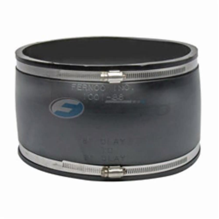 Transition Coupling, 8 in, Clay x Clay, Flexible PVC