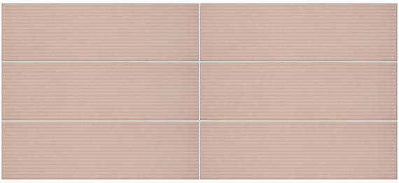 Stencil Blush Rectangle, Linear 4X12 Matte
