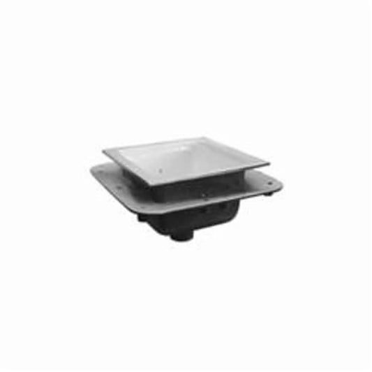 Floor Sink Body, 12 x 12 x 8 in, Square, 4 in, No Hub