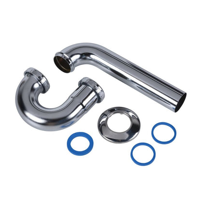 Tubular P-Trap, 1-1/2 in, 20 ga, Polished Chrome