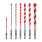 SHOCKWAVE™ Masonry Single Ended Drill Bit Set, 5/32 in, Min Drill Bit, 3/8 in, Max Drill Bit, 7 Pieces, For Hammer Drill Drivers, Carbide