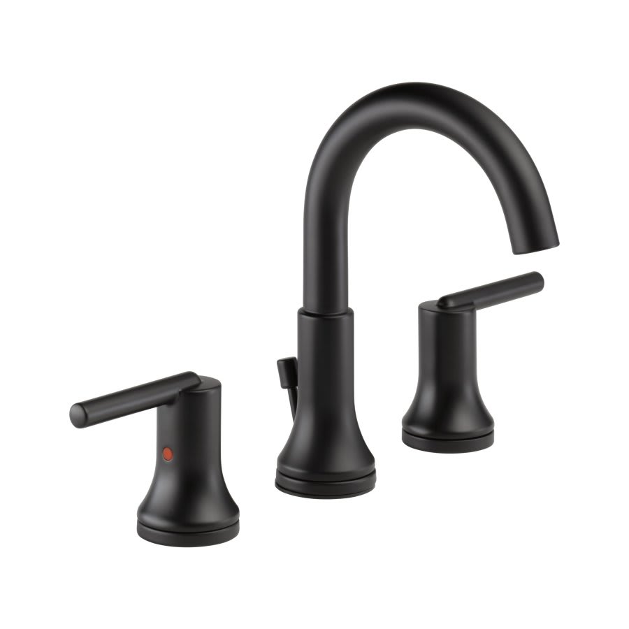 Trinsic® Widespread Lavatory Faucet, ADA, 2 Handle, 3-Hole, 1.2 gpm, Matte Black
