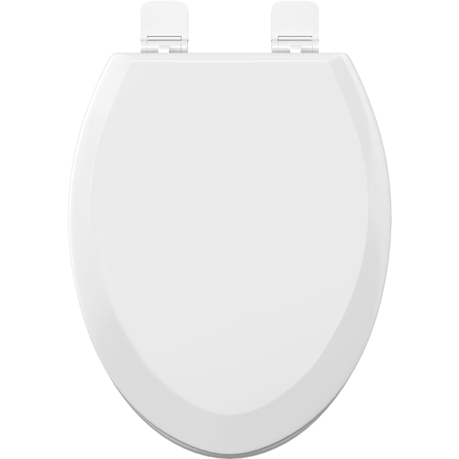 Elongated Closed-Front Toilet Seat with Quick Release and Lid