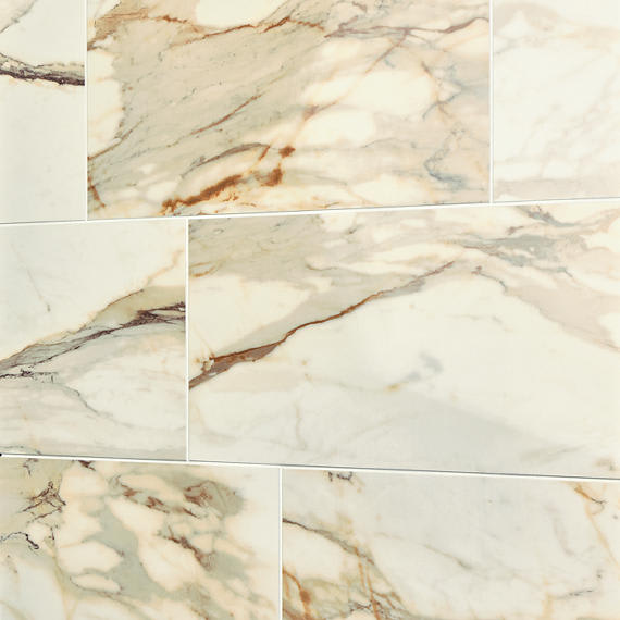 Panoramic Duet Calacatta Topaz Rectangle 12X24 Polished