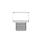 Reducer Adapter, 3/4-14 x 3/8 in, Female x Male Connection, 304/304L Stainless Steel, Polished Chrome