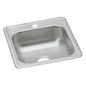 Dayton® Single Bowl Bar Sink, Top Mount, ADA, 19 17 x 19 in, 6 in Bowl Depth, 1-Hole, 22 ga Satin Steel, Stainless