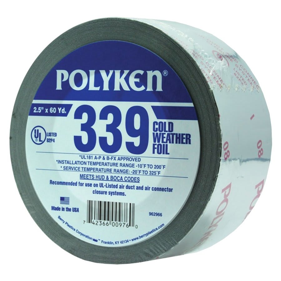 Foil Tape, 2-1/2 in W, 60 yd L