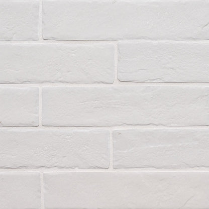 Brickstone White Porcelain Tile 2x10