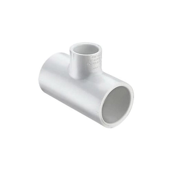 Tee, 1 x 1/2 x 1 in, Socket, SCH 40/STD, PVC