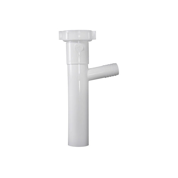 Tubular Branch Tailpiece, 1-1/2 in, Tube x Slip Joint, White