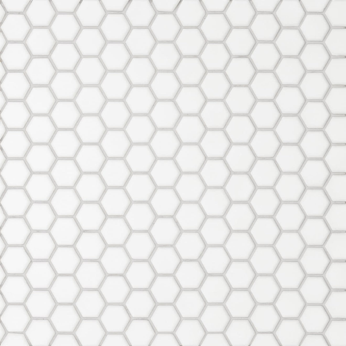 Le Cafe White 1x1 Hexagon Mosaic Gloss