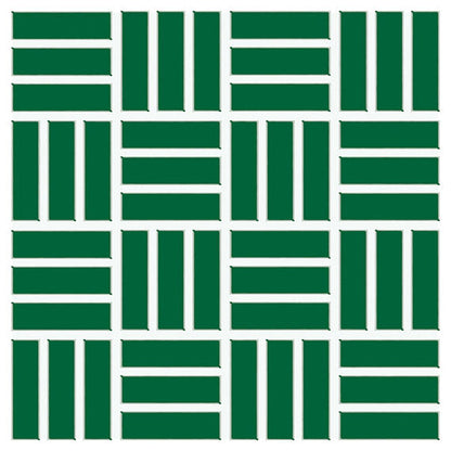 Color Wheel Mosaic Emerald Herringbone 1X3 Glossy