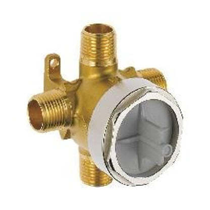 3-Port Rough-In Valve Body, 200 psi, Forged Brass Body