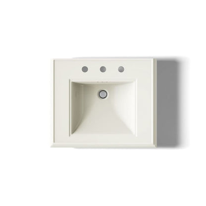 Memoirs Classic 24" Fireclay Pedestal Bathroom Sink with 3 Holes Drilled and Overflow