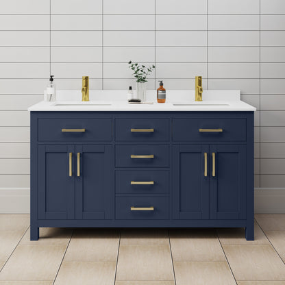 Beckett Double Bathroom Vanity - 60W x 35H x 22D