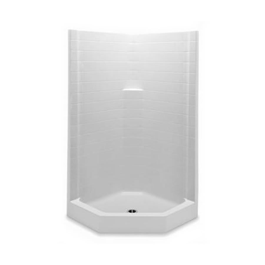 Everyday Neo-Angle Shower Stall, Acrylic, White