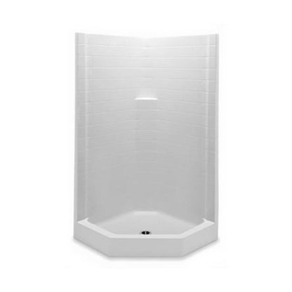 Everyday Neo-Angle Shower Stall, Acrylic, White