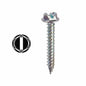 Sheet Metal Screw, #10, 2 in L, Slotted Drive, Zinc Plated