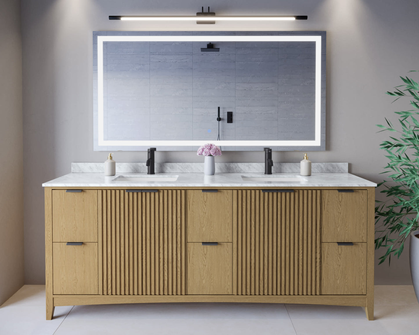 Palmilla Double Bathroom Vanity - 84W x 35H x 22D