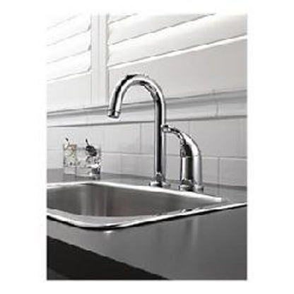 Classic Bar Faucet, Deck Mount, ADA, 1 Lever Handle, 2-Hole, Chrome