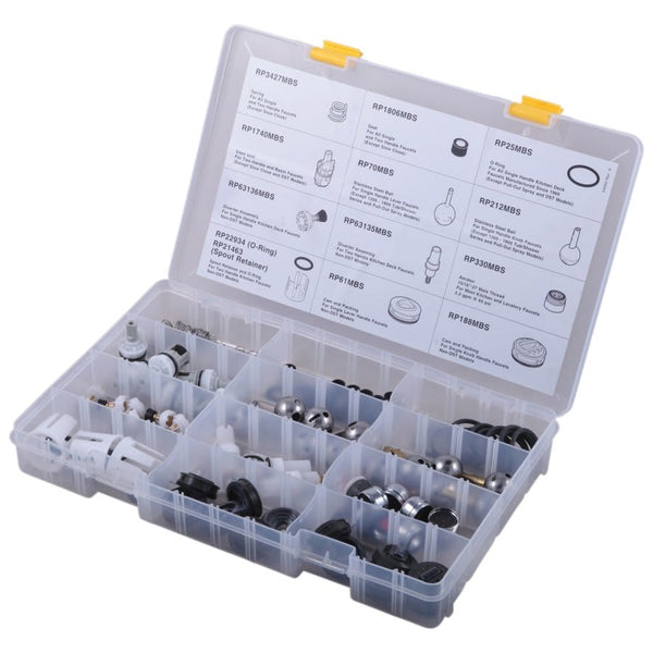 Assorted Replacement Maintenance Parts Plumber's Box, For Use With Kitchen and Bath Valve