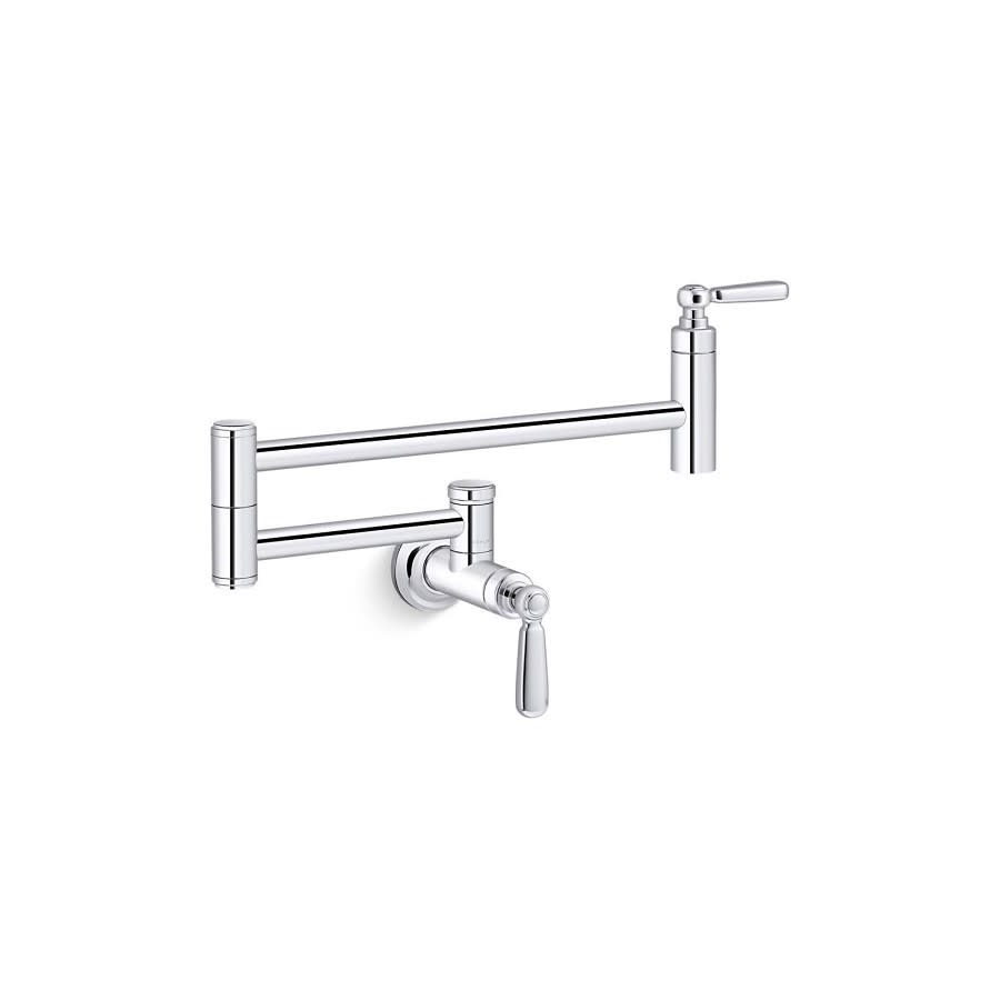 Edalyn™ by Studio McGee Pot Filler Faucet, Wall Mount, 1 Lever Handle, 1-Hole, Polished Chrome