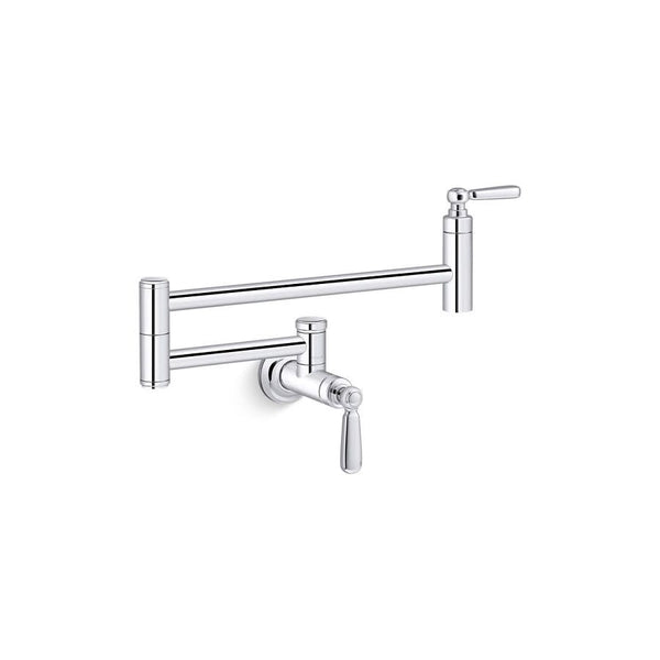 Edalyn™ by Studio McGee Pot Filler Faucet, Wall Mount, 1 Lever Handle, 1-Hole, Polished Chrome