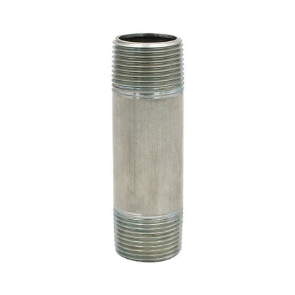 Nipple, 1-1/4 in, 6 in L MNPT, 316/316L Stainless Steel, SCH 40/STD