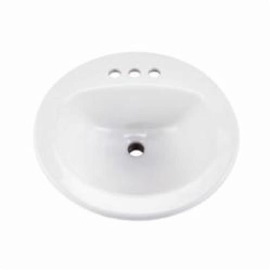 Maxwell® Top Mount Lavatory Sink, ADA, 19-1/4 x 19-1/4 x 8 in, Vitreous China, White