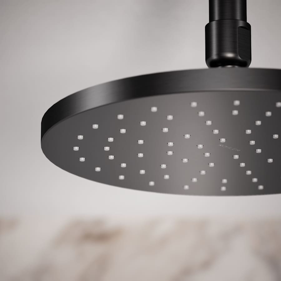 Contemporary Round 8" Single Function 2.5 GPM Rainhead with MasterClean Sprayface and Katalyst Air-Induction Technology